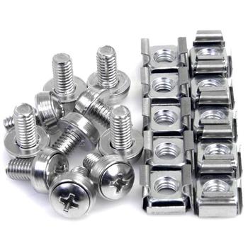 STARTECH 50 Pkg M6 Mounting Screws and Cage Nuts for Server Rack Cabinet (CABSCREWM6)