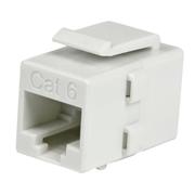 STARTECH StarTech.com White Cat 6 RJ45 Keystone Jack Network Coupler F/F - RJ45 Coupler - Cat6 Coupler - F/F Cat6 Keystone Jack White Modular (C6KEYCOUPLWH) - Koppelstuk voor netwerk - RJ-45 (V) naar RJ-45 (V)
