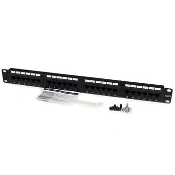 StarTech 24 Port 1U Rackmount Cat 6 110 Patch Panel - 24 port Network Patch Panel - RJ45 Ethernet 110 type Rack Mount Patch Panel 1U (C6PANEL24) - koblingspanel - 1U (C6PANEL24)