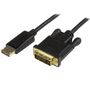 STARTECH StarTech.com DisplayPort to DVI Converter Cable - DP to DVI Adapter - 3ft - 1920x1200 (DP2DVI2MM3) - Display cable - DisplayPort (M) to DVI-D (M) - 91.4 cm - black - for P/N: DK30CH2DEP, DK30CH2DEPUE