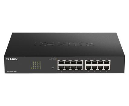 D-LINK 24 Ports Switch, 24x Gigabit, Smart Managed, PoE på port 1-12, power budget 100 W (DGS-1100-24PV2)