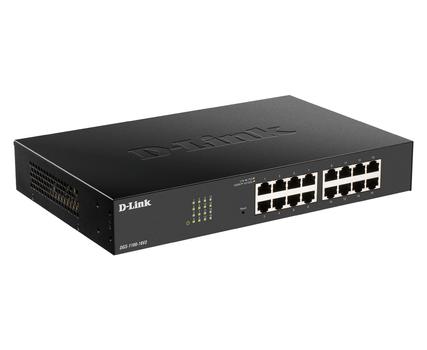 D-LINK 24 Ports Switch, 24x Gigabit, Smart Managed, PoE på port 1-12, power budget 100 W (DGS-1100-24PV2)