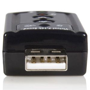STARTECH Virtual 7.1 USB Stereo Audio Adapter External Sound Card	 (ICUSBAUDIO7)