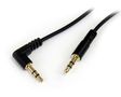 STARTECH 3 FT SLIM 3.5MM TO RIGHT ANGLE STEREO AUDIO CABLE - M/M CABL
