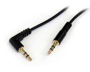 StarTech 3 ft. (0.9 m) 3.5mm Audio Cable - 3.5mm Slim Audio Cable - Right Angle - Male/Male - Aux Cable (MU3MMSRA) - lydkabel - 91 cm