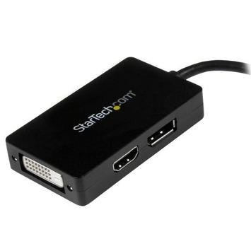 StarTech Travel A/V adapter - 3-in-1 Mini DisplayPort to DisplayPort DVI or HDMI converter (MDP2DPDVHD) - video adapter - DisplayPort / HDMI / DVI - 15 cm (MDP2DPDVHD)