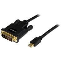 StarTech 3 ft Mini DisplayPort to DVI Adapter Cable - Mini DP to DVI Video Converter - MDP to DVI Cable for Mac / PC 1920x1200 - Black (MDP2DVIMM3B) - DisplayPort-kabel - 91.44 cm
