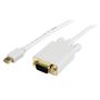 STARTECH 3 FT MINI DISPLAYPORT TO VGA ADAPTER - MDP TO VGA - WHITE CABL