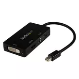 StarTech 3 in 1 Mini DisplayPort Adapter - 1080p - Mini DP / Thunderbolt to HDMI / VGA / DVI Splitter for Your Monitor (MDP2VGDVHD) - video adapter - Mini DisplayPort / HDMI / DVI / VGA - 27 cm (MDP2VGDVHD)
