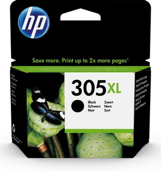 HP 305XL - 4 ml - High Yield - pigmented black - original - ink cartridge - for Deskjet 23XX, 27XX, 28XX, 41XX, 42XX, DeskJet Plus 41XX, ENVY 60XX, 64XX, ENVY Pro 64XX (3YM62AE#UUS)