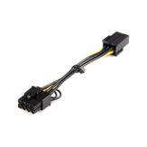 StarTech PCI Express 6 pin to 8 pin Power Adapter Cable - Strømkabel - 6-pins PCIe-strøm (hunn) til 8-pins PCIe-strøm (hann) - 15.5 cm - gul - for P/N: ATX2POWER430,  ATX2POWER530 (PCIEX68ADAP)