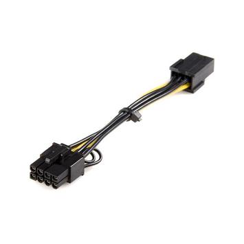 StarTech PCI Express 6 pin to 8 pin Power Adapter Cable - Strømkabel - 6-pins PCIe-strøm (hunn) til 8-pins PCIe-strøm (hann) - 15.5 cm - gul - for P/N: ATX2POWER430,  ATX2POWER530 (PCIEX68ADAP)
