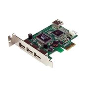 STARTECH 4 Port PCI Express Low Profile High Speed USB Card