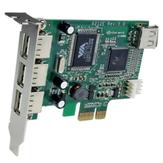 StarTech 4 Port PCI Express Low Profile High Speed USB Card - PCIe USB 2.0 Card - PCI-E USB 2.0 Card (PEXUSB4DP) - USB-adapter - PCIe - 4 porter (PEXUSB4DP)