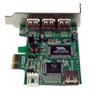 STARTECH 4 Port PCI Express Low Profile High Speed USB Card (PEXUSB4DP)
