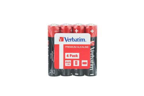 VERBATIM ALK BATTERY AAA 4 PACK SHRINK ALKALINE BATTERY BATT (49500)