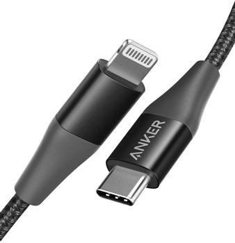 ANKER POWERLINE +II USB-C (LIGHTNING CONNECTOR 3FT BLACK) (A8652H11)