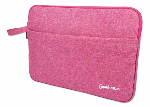 MANHATTAN Seattle Notebook Sleeve 14.5, Top Load  Fits Most Notebooks Up To 14.5, Premium Padding, Water-Resistant,  One Notebook Compartment,  One Front Pocket, Coral (439923)