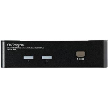 STARTECH 2 Port USB HDMI KVM Switch with Audio and USB 2.0 Hub (SV231HDMIUA)