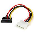 STARTECH 15cm 4 Pin Molex to Left Angle SATA Power Cable Adapter