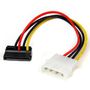 STARTECH 6IN MOLEX LP4 TO LEFT ANGLE SAT POWER ADAPTER CABLE CABL