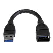 STARTECH "USB 3.0 A-to-A Extension Cable - M/F - 15cm, Black"