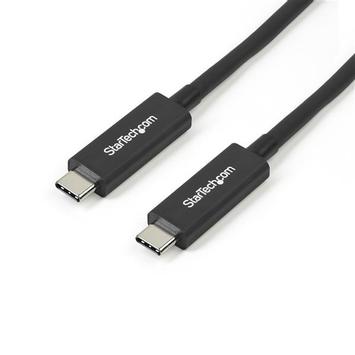 StarTech Active 40Gbps Thunderbolt 3 Cable - 3.3ft/1m - Black - 5k 60Hz/4k 60Hz - Certified TB3 Charger Cord w/ 100W Power Delivery (TBLT3MM1MA) - Thunderbolt-kabel - 24 pin USB-C til 24 pin USB-C - 1 m (TBLT3MM1MA)