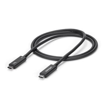 StarTech Active 40Gbps Thunderbolt 3 Cable - 3.3ft/1m - Black - 5k 60Hz/4k 60Hz - Certified TB3 Charger Cord w/ 100W Power Delivery (TBLT3MM1MA) - Thunderbolt-kabel - 24 pin USB-C til 24 pin USB-C - 1 m (TBLT3MM1MA)