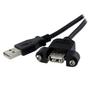 STARTECH 91cm Panel Mount USB Cable A to A - F/M