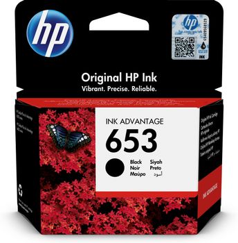 HP 653 Black Original Ink Advantage Cartridge (3YM75AE#BHK)