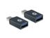 CONCEPTRONIC DONN03G DONN USB-C to USB-A OTG Adapter 2-Pack, USB 3.1 Gen 1, Male/ Female, Black]