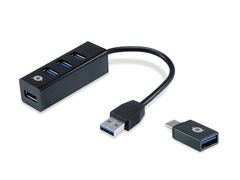 CONCEPTRONIC USB-Hub 4Port USB3.0 -> USB 3.0 +USB-C Adapter