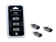 CONCEPTRONIC DONN05G USB-C to Micro USB OTG Adapter 3-Pack [USB 2.0 Type-C & Micro, Male/ Female,  Bl] (DONN05G)