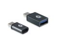 CONCEPTRONIC DONN04G DONN USB-C OTG Adapter 2-Pack, USB-C to USB-A/Micro-USB, Male/Female, Black]