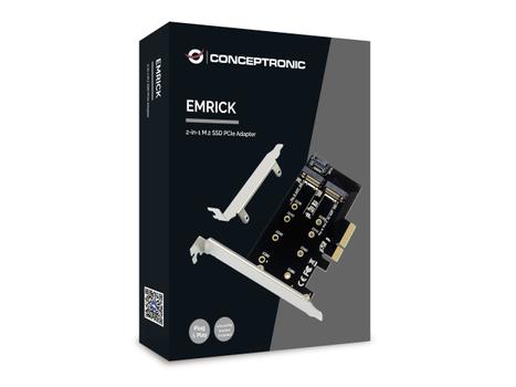 CONCEPTRONIC PCI Express Card 2-in-1 M.2 SSD PCIe Adapter (EMRICK04B)