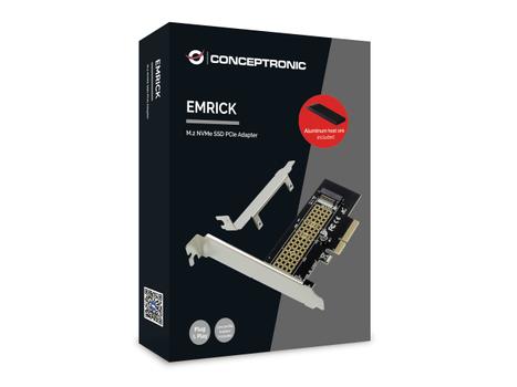 CONCEPTRONIC PCI Express Card M.2 NVMe SSD PCIe Adapter+CPK (EMRICK05BS)