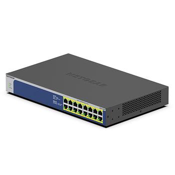 NETGEAR GS516PP Schakelaar Unmanaged Gigabit Ethernet (10/ 100/ 1000) Power over Ethernet (PoE) Blauw, grijs (GS516PP-100EUS)