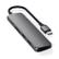 SATECHI Slim MultiPort V2 Docking (sølv) USB-C 49W PD, 4K HDMI, 2xUSB-A, SD, microSD, 1xUSB-C
