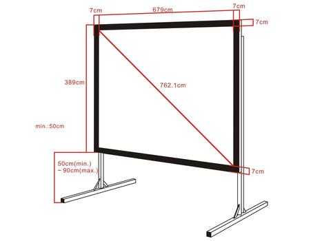 MULTIBRACKETS Fast-fold Proj sc 16:9, 664x374, 300'' (7350073731961)