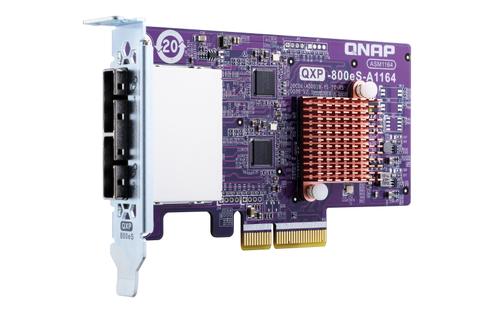 QNAP 2-PORT SFF-8088SATA HOSTBUSADAP 8 X SATA 6GB/S PCIE 3.0 X4 CTLR (QXP-800ES-A1164)