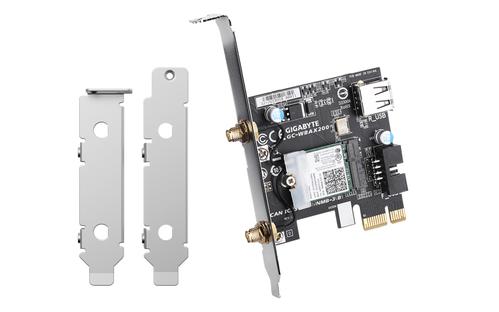 QNAP WIFI 6 PCIE WIRE-LESS CARD W ANTENNA + BRACKETS FOR NAS. CTLR (QXP-W6-AX200)