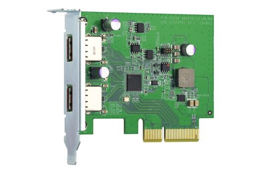 QNAP QXP-10G2U3A - USB adapter - PCIe 2.0 x2 low profile - USB Gen 2 x 2 - for QNAP TS-1232, 1253, 1277, 253, 453, 473, 677, 853, 877, 977, TVS-2472, 473, 673, 872, 873 | Licotronic