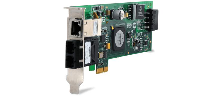 Allied Telesis ALLIED 100Mbps Fast Ethernet PCI-Express Fiber Adapter Card SC connector with 10/ 100/ 1000T POE includes both standard+low profile (AT-2716POE/FXSC-001)