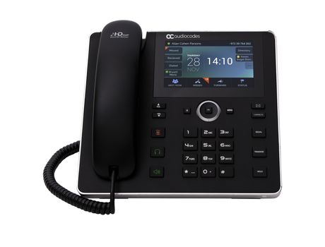 AUDIOCODES 450HD SfB Phone, black PoE, 2GbE ports w/o PSU (UC450HDEG)