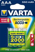 VARTA Recharge Charge Accu Power AAA 550mAh 4 Pack