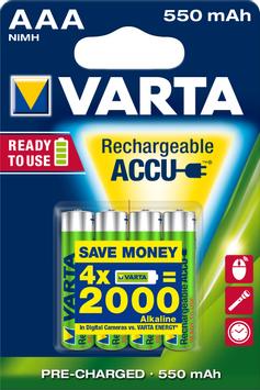 VARTA batteri - 4 x AAA - NiMH (56743101404)