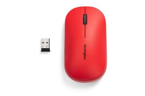KENSINGTON n SureTrack - Mouse - optical - 4 buttons - wireless - 2.4 GHz, Bluetooth 3.0, Bluetooth 5.0 LE - USB wireless receiver - red (K75352WW)