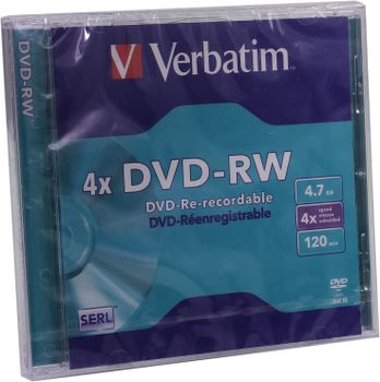 VERBATIM 4x DVD-RW 4,7GB (SERL) 5-pack Jewel Case (43285)