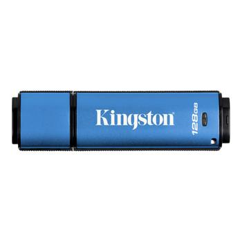 KINGSTON DataTraveler Vault Privacy 3.0 - USB flash drive - encrypted - 128 GB - USB 3.1 Gen 1 - TAA Compliant (DTVP30/128GB)