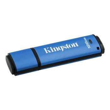 KINGSTON DataTraveler Vault Privacy 3.0 - USB flash drive - encrypted - 128 GB - USB 3.1 Gen 1 - TAA Compliant (DTVP30/128GB)